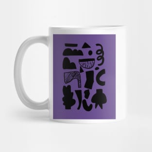 abstract figures on ultra violet background Mug